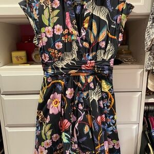 Anthropologie Floral Jungle Print Dress